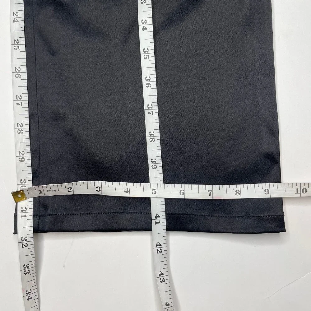 Jessica Allen Black Satin Wide Leg Trousers High Waisted Size 10 - Picture 7 of 10